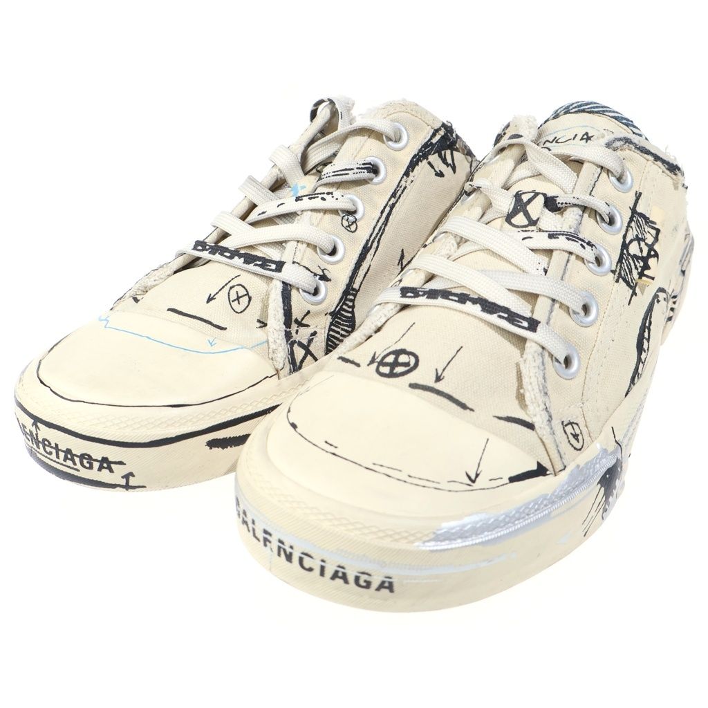 Balenciaga Denim Slippers Allover Sandals White — view 2