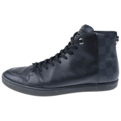 Louis Vuitton Damier Graphite Leather High Cut Sneakers Black