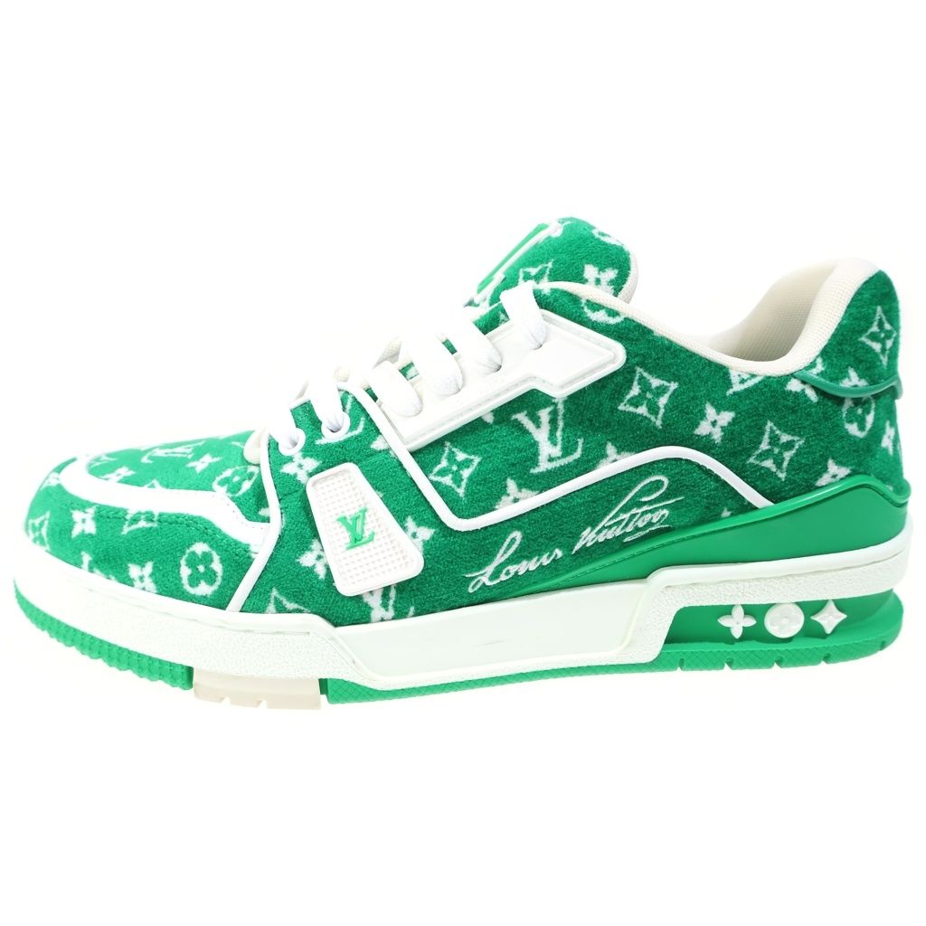Louis Vuitton LV Trainer Line Monogram Textile Sneakers Green