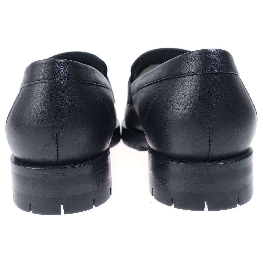 Hermes Moccasins Faubourg Logo Low Cut Shoes Loafers Silver Black — view 3