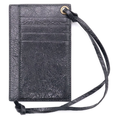 Balenciaga le City Card Case Fragment Black Leather Silver — view 2