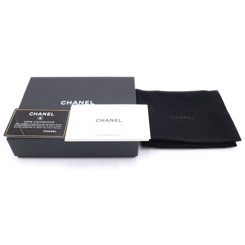 Chanel Classic Small Flap Wallet Trifold Coin Case Black Caviar Leather Gold — view 6