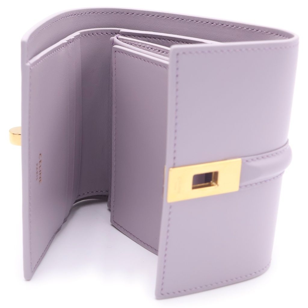 Celine Small Wallet 16 Seeds Trifold Compact Coin Case Purple Light Lilac — view 4