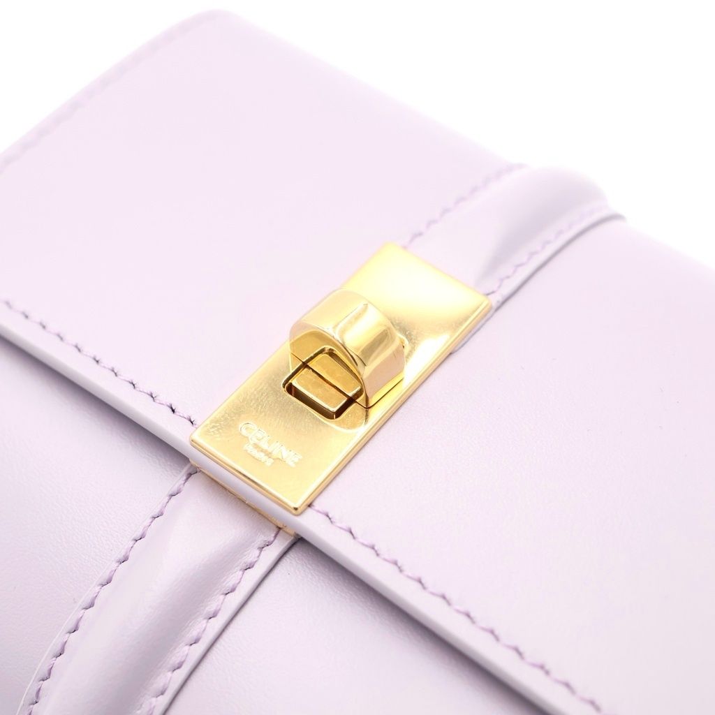 Celine Small Wallet 16 Seeds Trifold Compact Coin Case Purple Light Lilac — view 5
