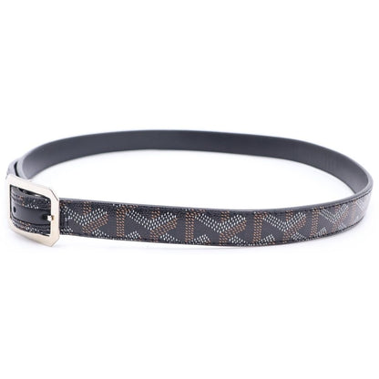 Goyard Herringbone Leather Belt Black