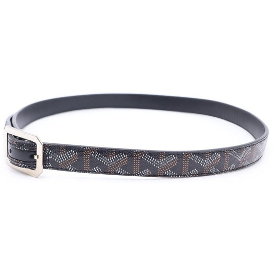 Goyard Herringbone Leather Belt Black