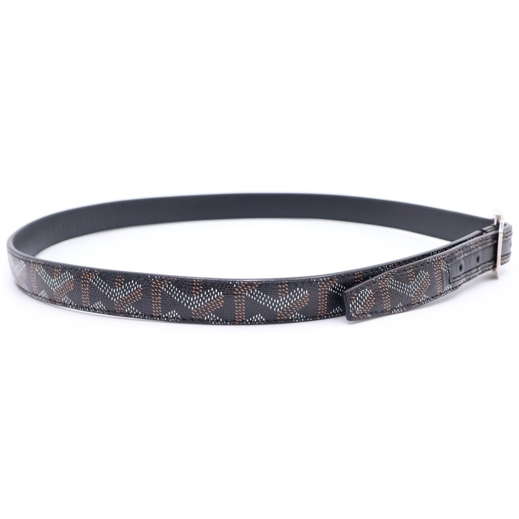 Goyard Herringbone Leather Belt Black — view 3