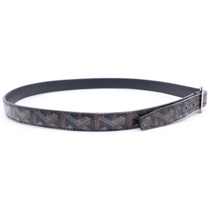Goyard Herringbone Leather Belt Black — view 3