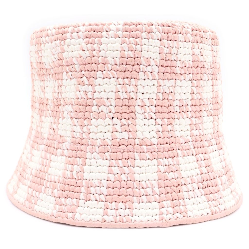 Prada Crochet Bucket Hat S Light Pink — view 2