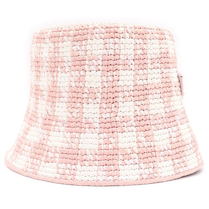 Prada Crochet Bucket Hat S Light Pink — view 3