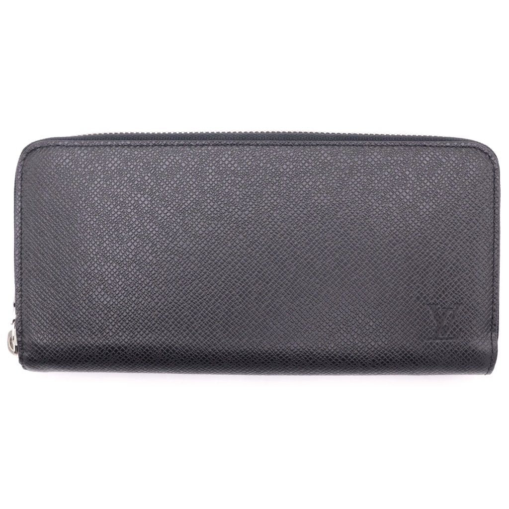 Louis Vuitton Zippy Wallet Horizontal Taiga Leather Black