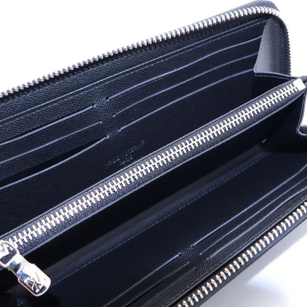 Louis Vuitton Zippy Wallet Horizontal Taiga Leather Black — view 4