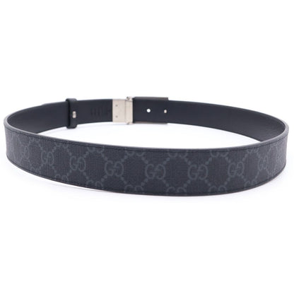 Gucci Square Reversible Leather Belt Black Silver — view 2