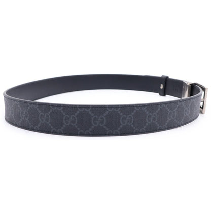 Gucci Square Reversible Leather Belt Black Silver — view 3