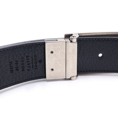 Gucci Square Reversible Leather Belt Black Silver — view 6