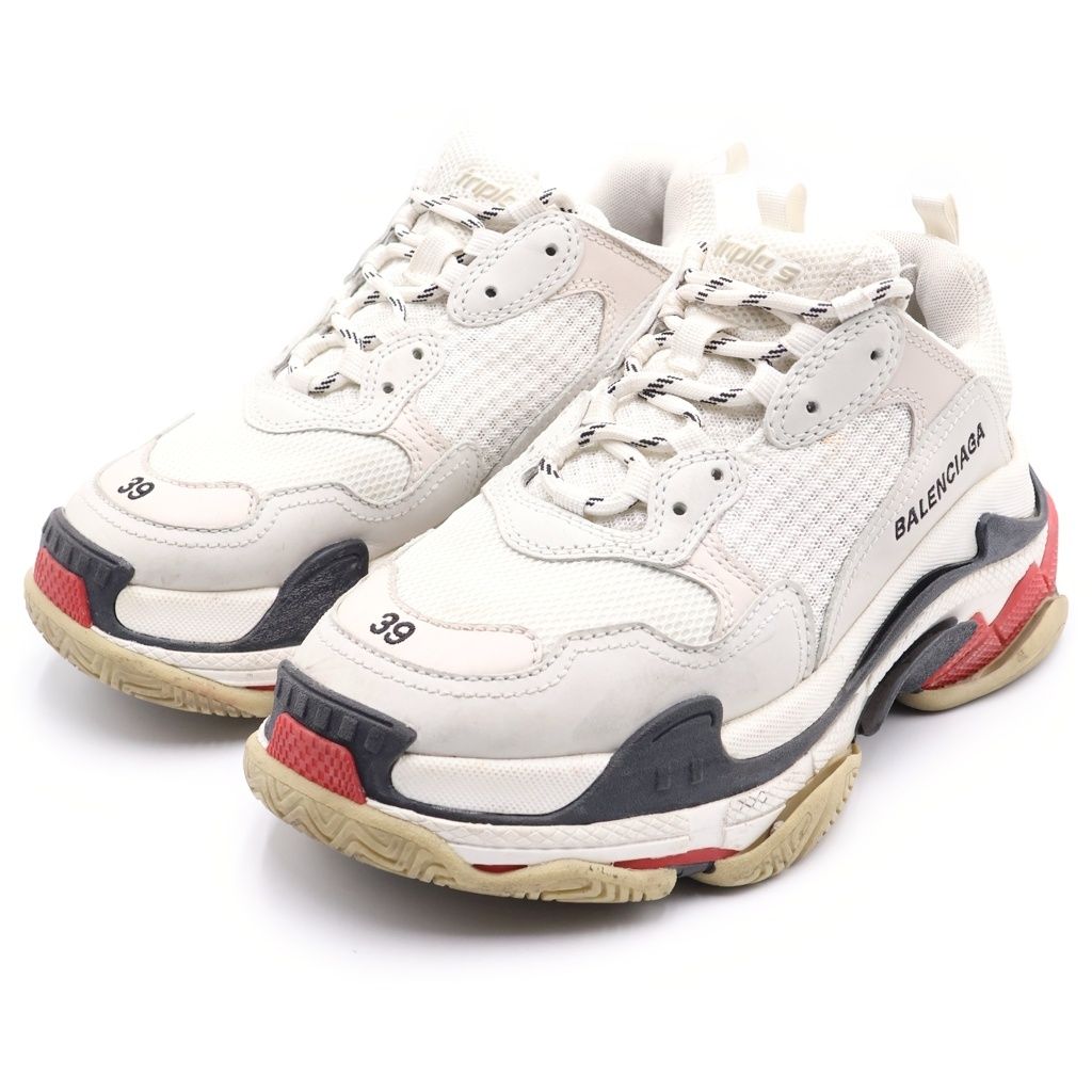 Balenciaga Triple-s Trainers Triple S Low Cut Dad Sneakers White — view 2