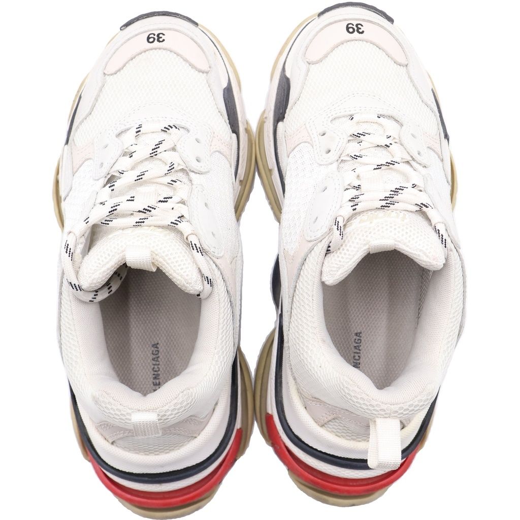 Balenciaga Triple-s Trainers Triple S Low Cut Dad Sneakers White — view 4