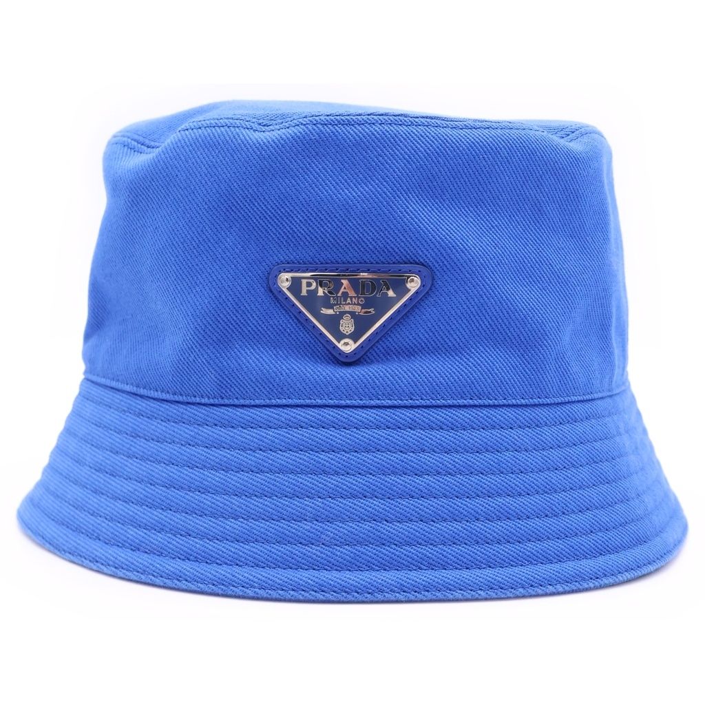 Prada Cotton Bucket Hat Blue — view 4
