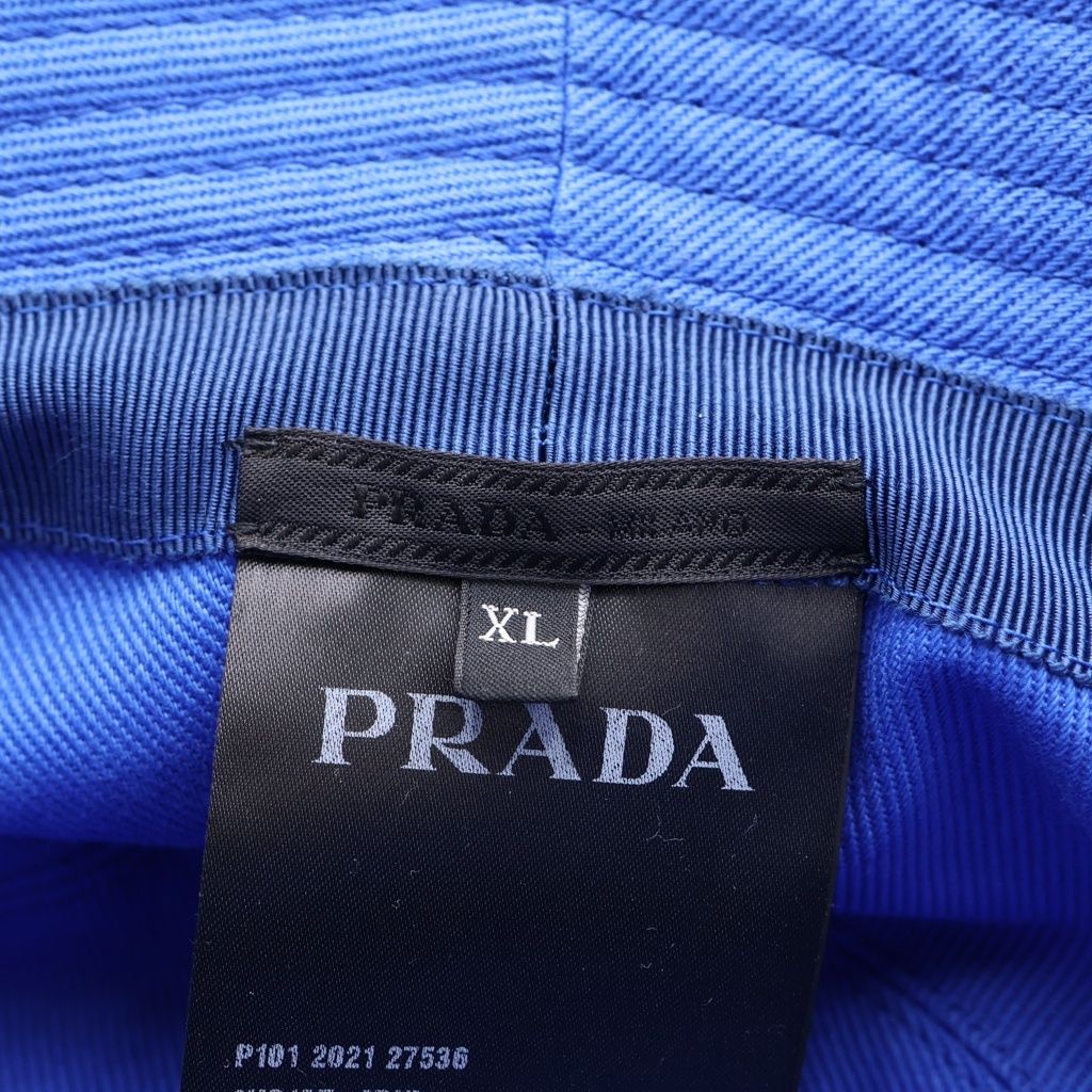 Prada Cotton Bucket Hat Blue — view 7