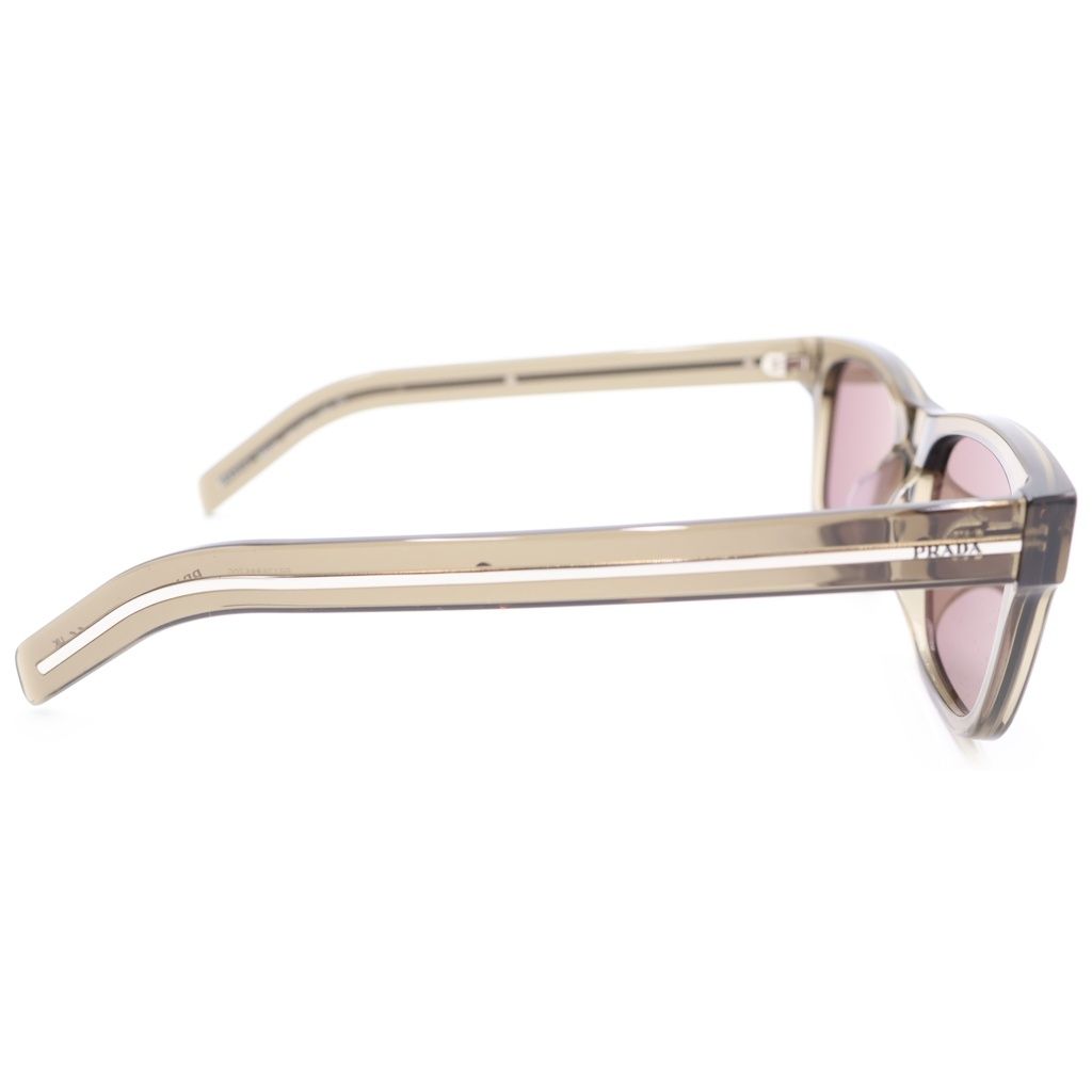Prada Clear Frame Wellington Sunglasses Eyewear Brown — view 3