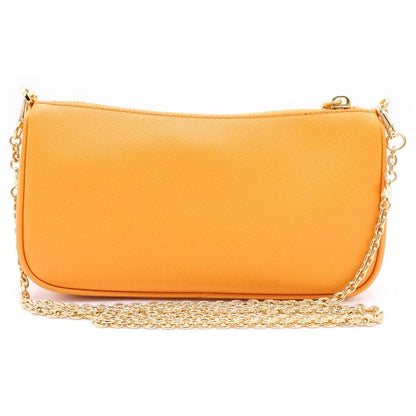 Prada Ambra Saffiano Leather Shoulder Bag Orange — view 2