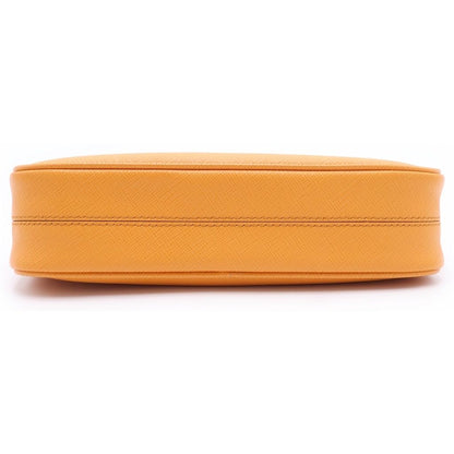 Prada Ambra Saffiano Leather Shoulder Bag Orange — view 4