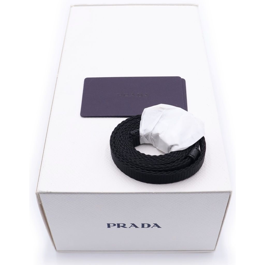 Prada Re-Nylon Soft Robot Bag Charm Key Ring Key Holder Black Gold — view 6