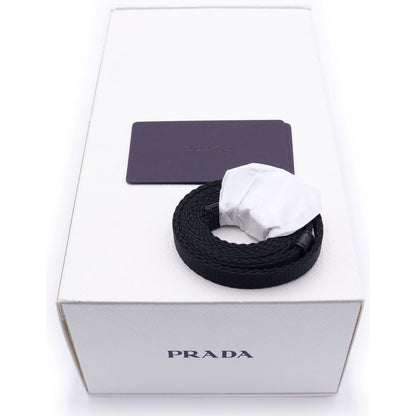 Prada Re-Nylon Soft Robot Bag Charm Key Ring Key Holder Black Gold — view 6