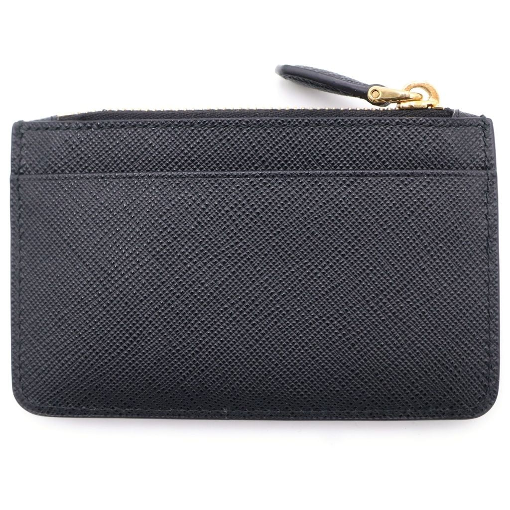 Prada Saffiano Tab LU Coin Case Black — view 2