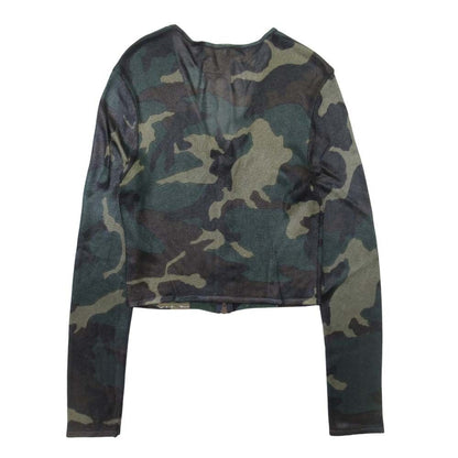 Dior Galiano Era Camouflage Cardigan Double Zip All Over Pattern Khaki — view 2