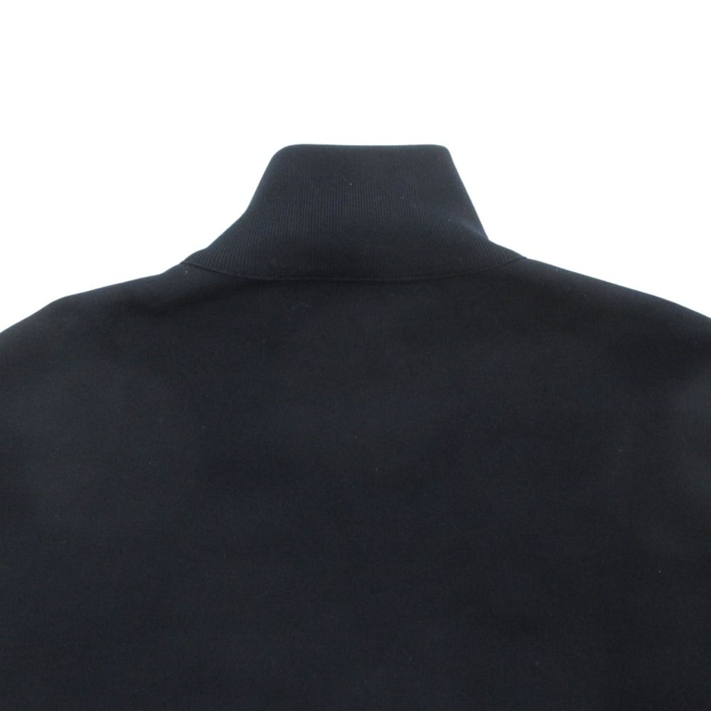 Moncler Maria Toriko Cardigan Knit Down Jacket Contrast Logo Leather M Navy — view 4