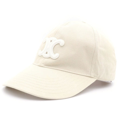 Celine Baseball Cap White Cotton