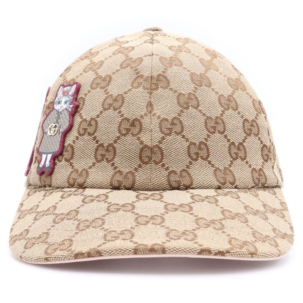 Gucci Higuchi Yuko GG Canvas Cap Baseball Cap Hat Beige Pink — view 4