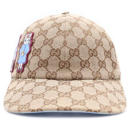 Gucci Higuchi Yuko GG Canvas Cap Baseball Cap Hat Beige Blue — view 4