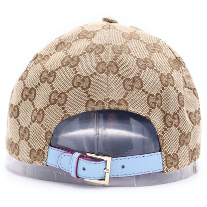 Gucci Higuchi Yuko GG Canvas Cap Baseball Cap Hat Beige Blue — view 2