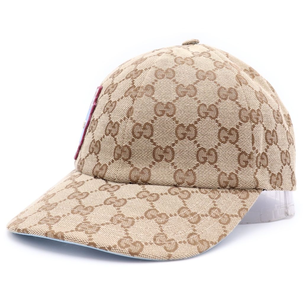 Gucci Higuchi Yuko GG Canvas Cap Baseball Cap Hat Beige Blue