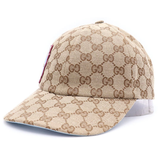 Gucci Higuchi Yuko GG Canvas Cap Baseball Cap Hat Beige Blue