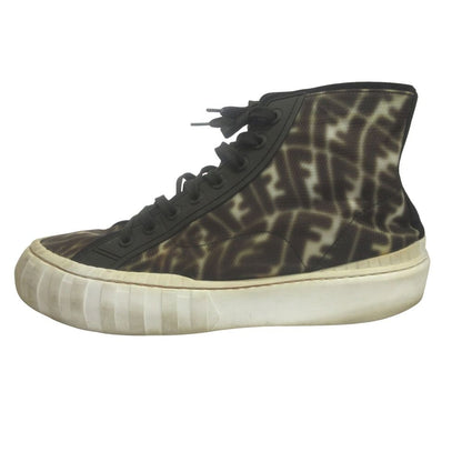 Fendi FF Vertigo FF Sneakers Zucca Pattern High Cut 11 Brown