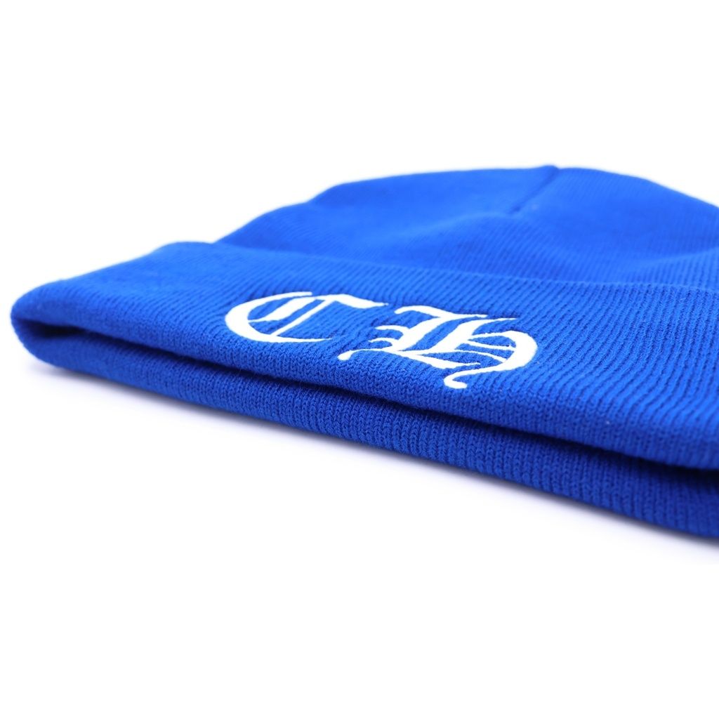 Chrome Hearts Blue Watch Cap CH Logo Embroidery Cap Knit — view 5