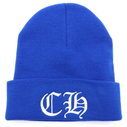 Chrome Hearts Blue Watch Cap CH Logo Embroidery Cap Knit