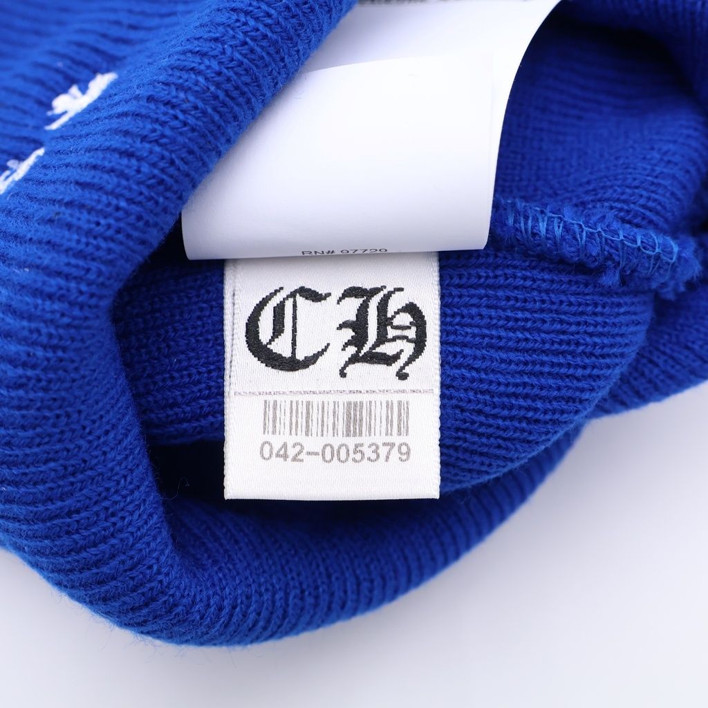 Chrome Hearts Blue Watch Cap CH Logo Embroidery Cap Knit — view 8