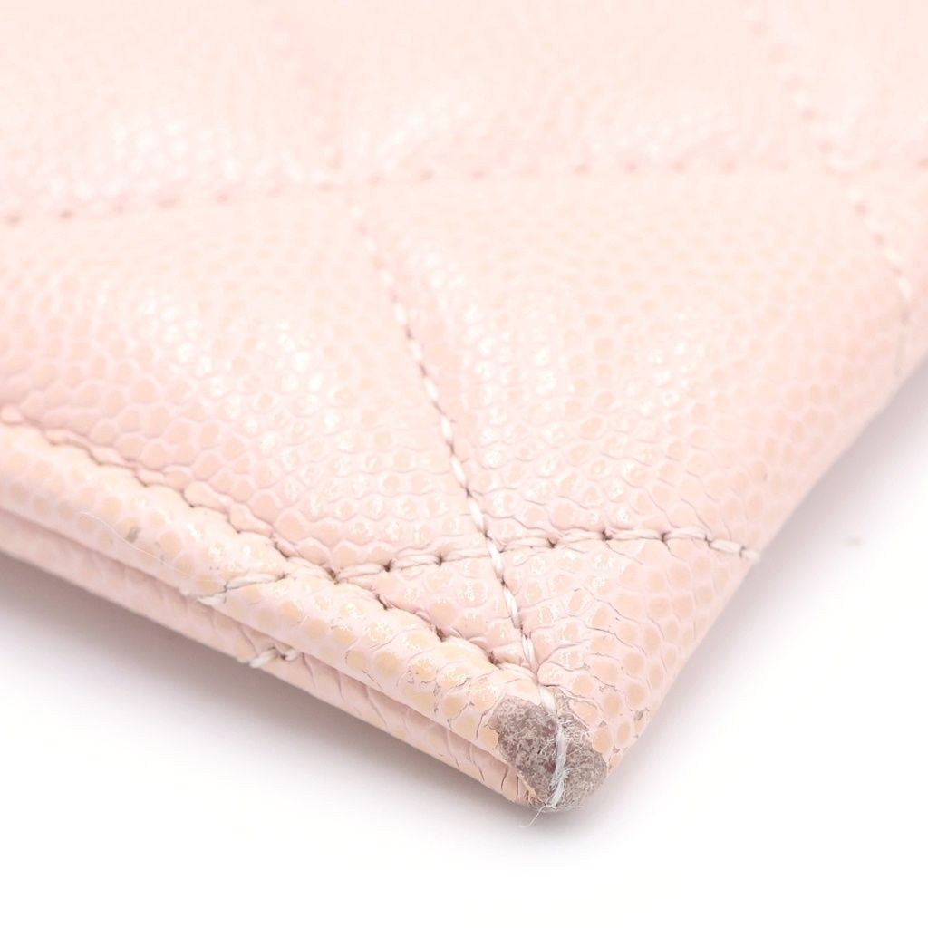 Chanel Rhinestone Card Case Caviar Leather Pink — view 5