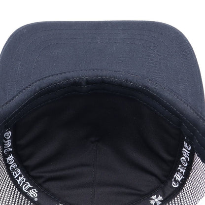 Chrome Hearts Trucker Cap Truck Khaki Cap Triple Cross Leather Patch Hat Black — view 5