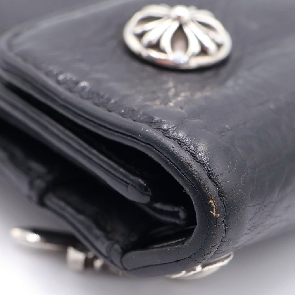 Chrome Hearts Wave Leather Wallet Black — view 6