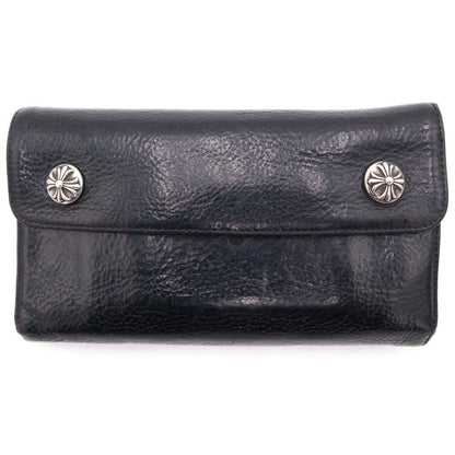Chrome Hearts Wave Leather Wallet Black