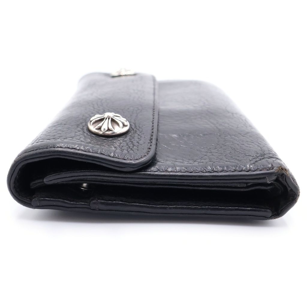 Chrome Hearts Wave Leather Wallet Black — view 3