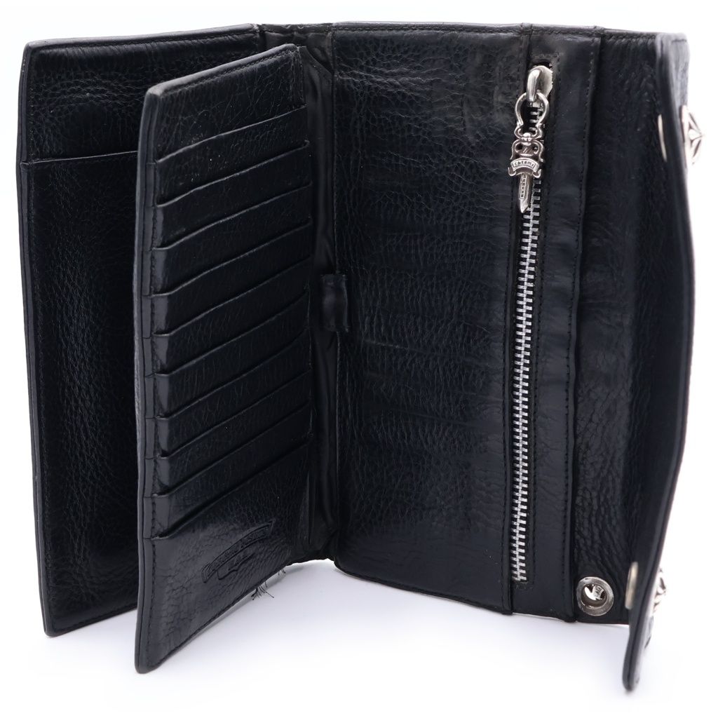 Chrome Hearts Wave Leather Wallet Black — view 4