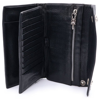 Chrome Hearts Wave Leather Wallet Black — view 4