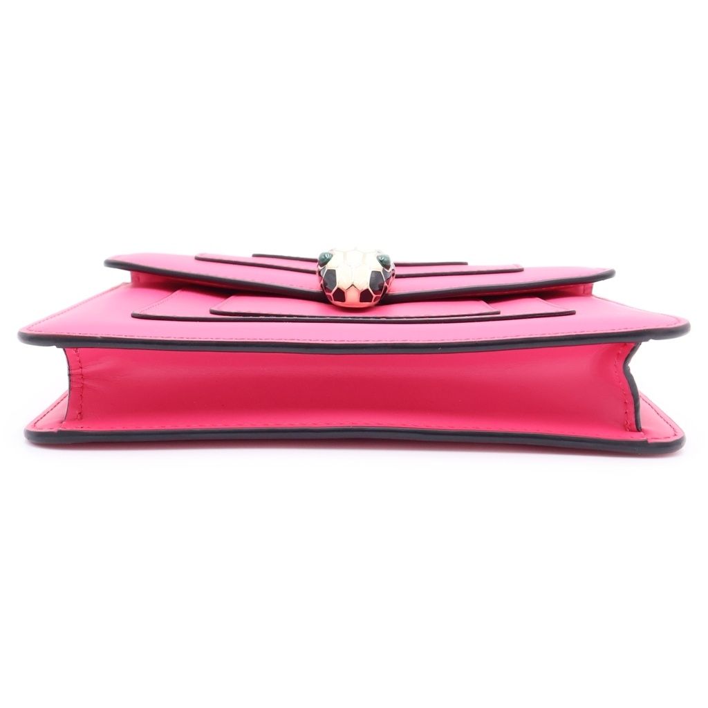 Bvlgari Serpenti Leather Chain Shoulder Bag Pink — view 4