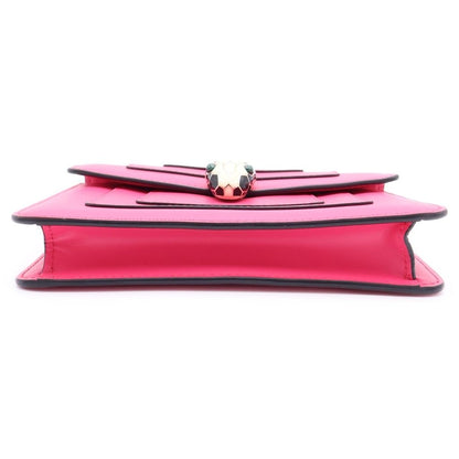 Bvlgari Serpenti Leather Chain Shoulder Bag Pink — view 4